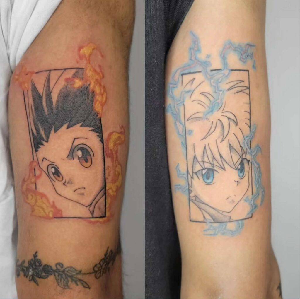 hunter x hunter tattoo of Gon and Killua
