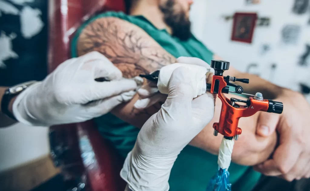 custom tree tattoo designs with a tattoo machine