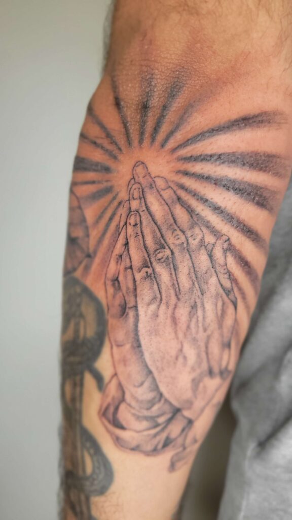 black and grey tattoos Calgary custom realistic shaded tattoo by Angeloop Ink